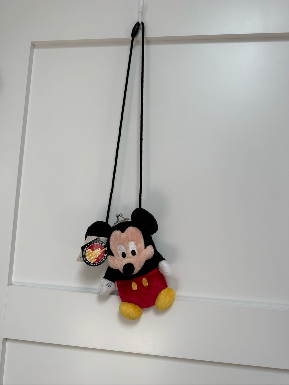 NWT vintage Disney Mickey Mouse Plush Mini Crossbody Bag - Black, Red, Yellow